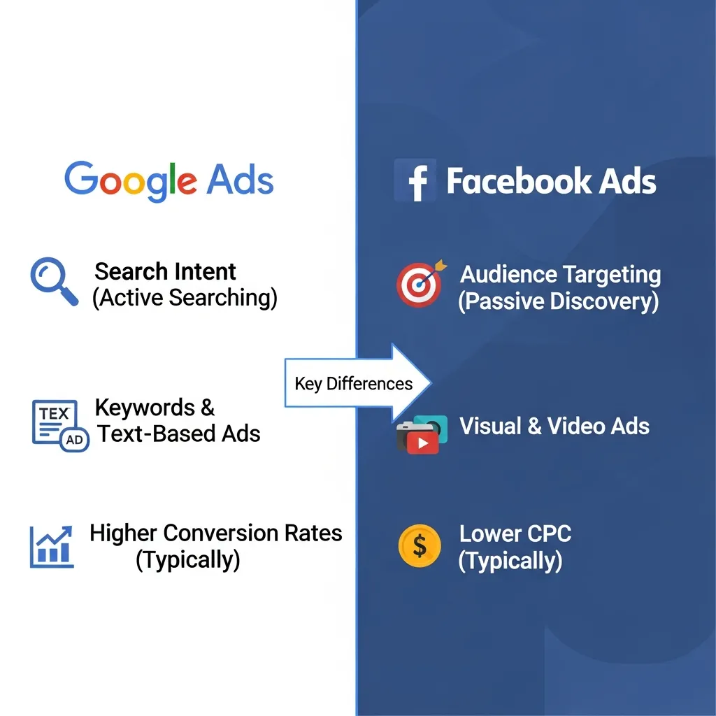 Google Ads vs Facebook Ads